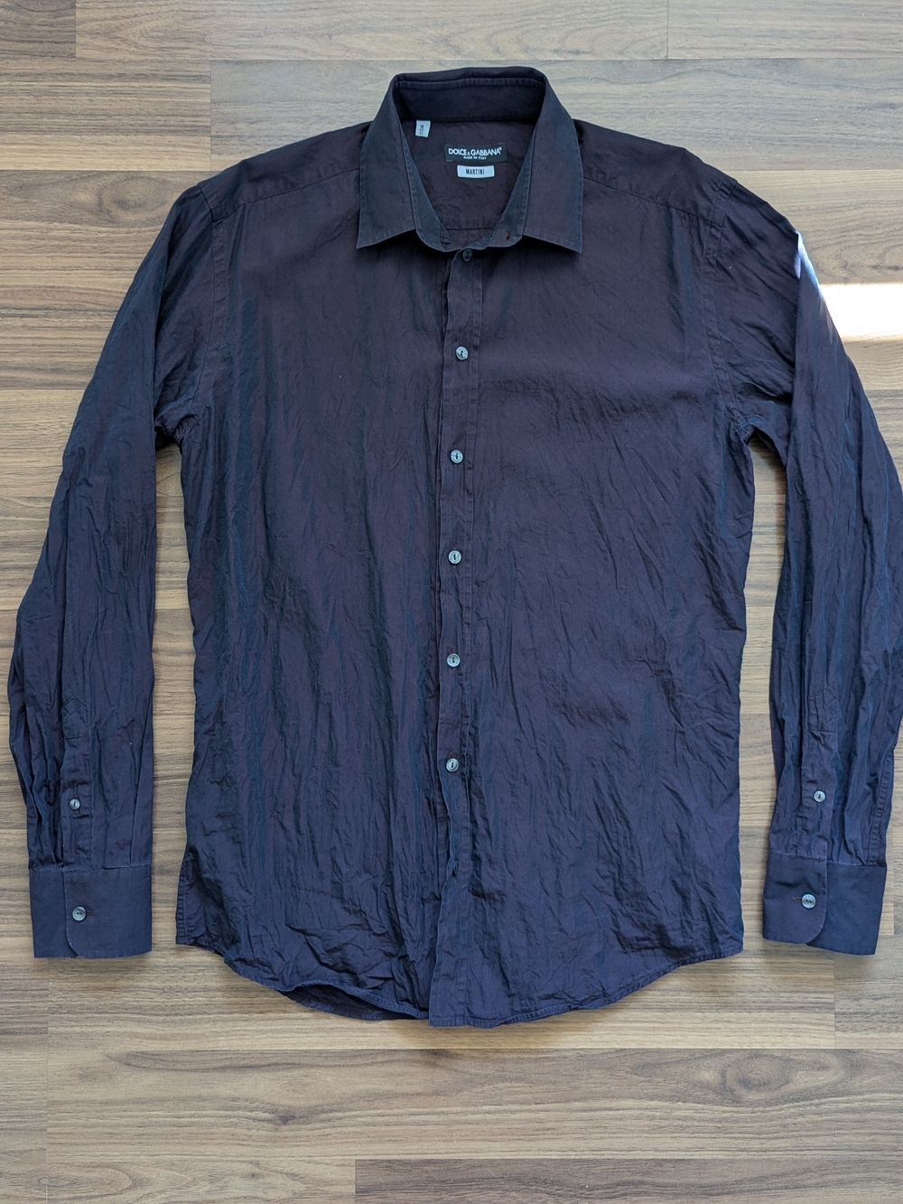 Dolce & Gabbana Men's Black Button-Down Shirt